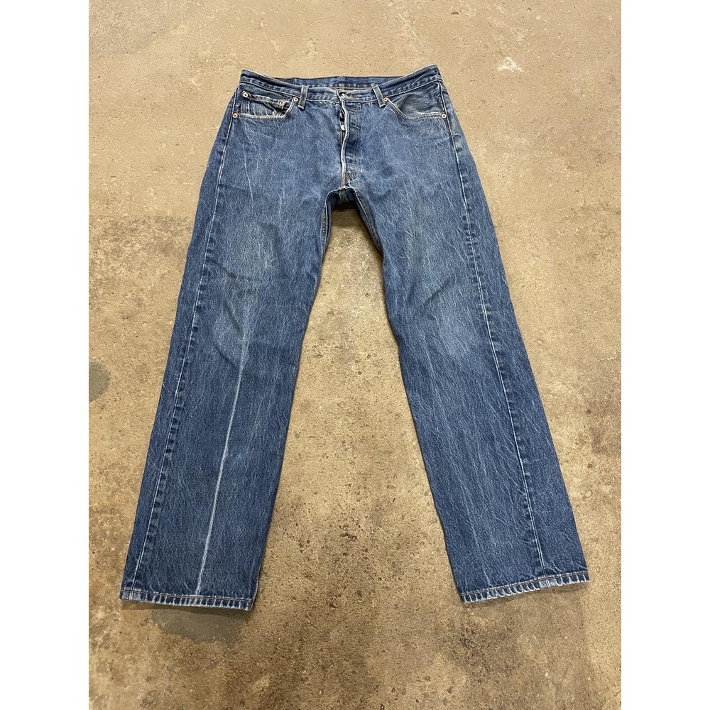 Levis 501 XX Jeans Mens 36x30‎ Medium Wash Blue Straight Leg Button Fly